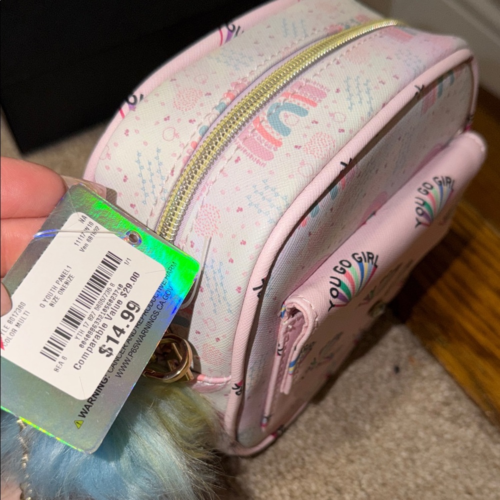 3 girl Kids' Pink and Silver Sparkle Bunny Bags - Picture 5 of 10